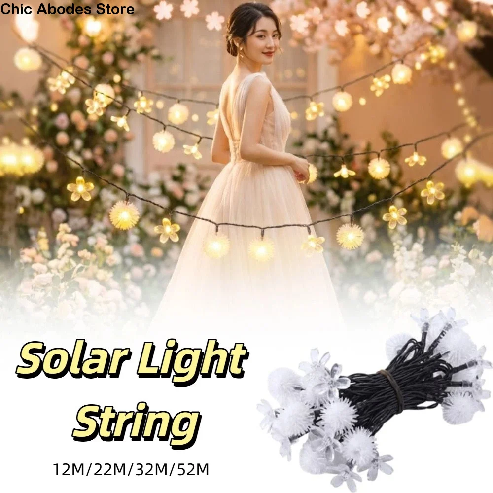 

Colored Lights Solar-Powered Light String Solar-Powered Cherry Blossom Design Cherry Blossom Light Outdoor Garden Decoration