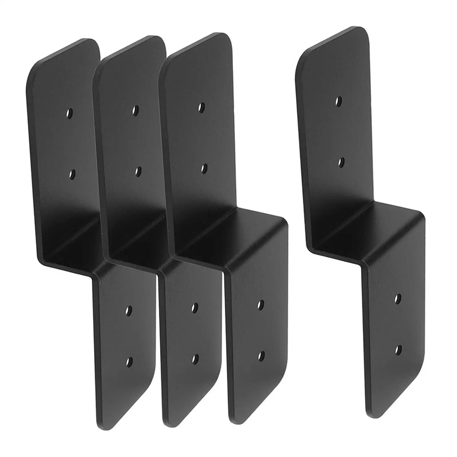 4x Post to Beam Z Brackets Corner Brace Fixing Lumber Connectors Double Angle