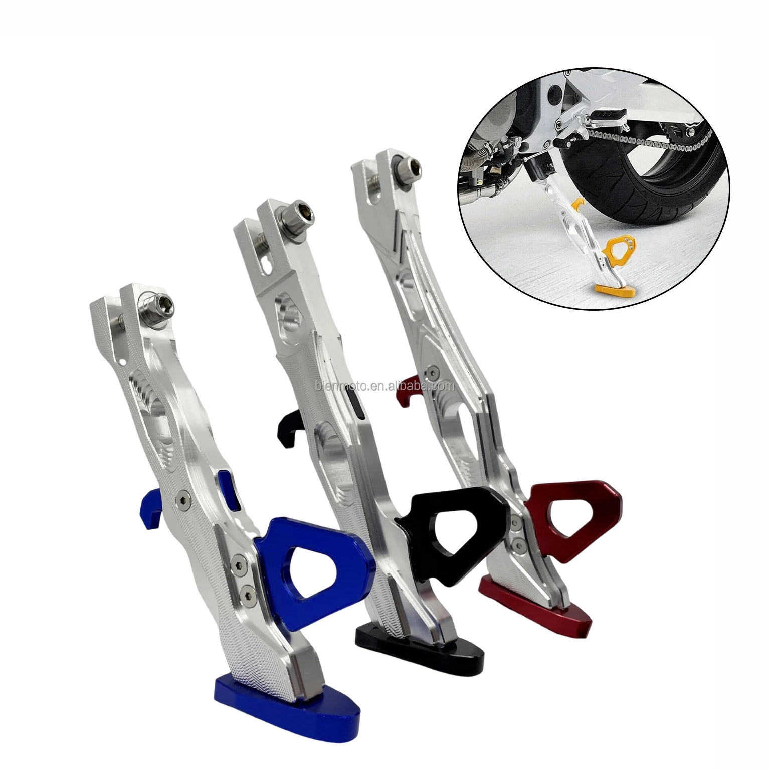 

NEW Aluminum Alloy Motorcycle Kickstand Foot Side Stand for Scooter Resistant Support Bracket Bicycle Electric Motorcycles Stand