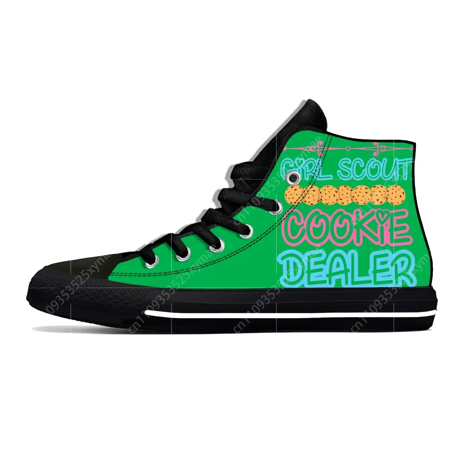 Cookie Dealer Girl High Top Sneakers Mens Womens Teenager Casual Shoes Canvas Running Shoes 3D Print Breathable Lightweight shoe
