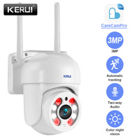 KERUI Wireless 3MP WIFI IP Outdoor Camera PTZ Human Detection Auto Tracking CCTV Home Security Video Surveillance Camera