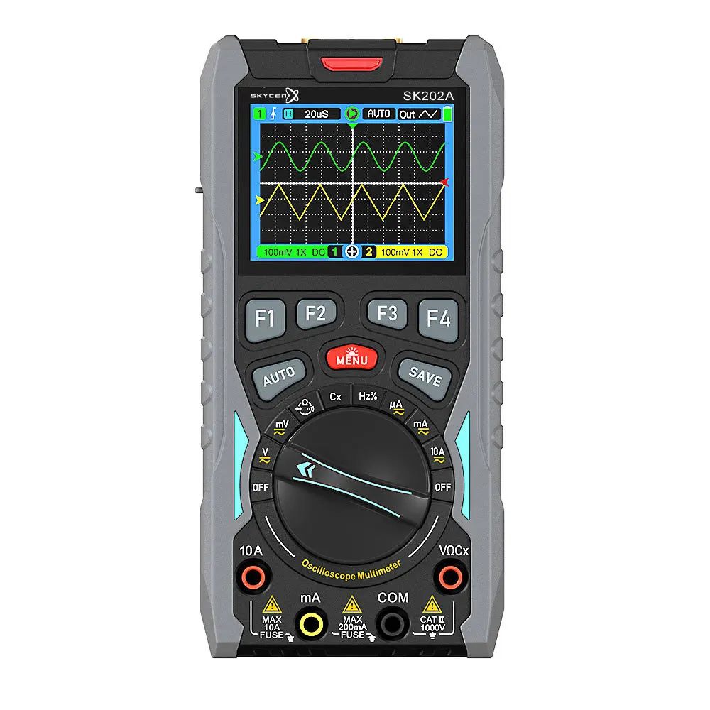 

SK210/SK202A Handheld 3-in-1 12/70M Bandwidth Digital Oscillometer Portable Multimeter Signal