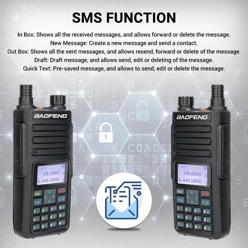 New Baofeng DR-1801 Tier 1 2 Dual Time Slot Digital Walkie Talkie DM-1801 Updated UV Dual band 136-174 & 400-470MHz DMR Radio