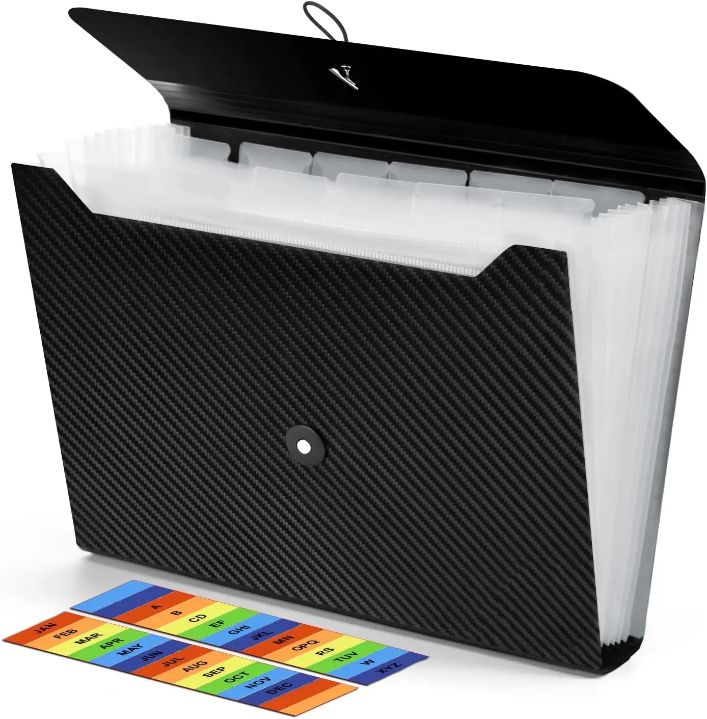 

13 Pocket Accordion File Folder for A4 Letter Size Paper Document Organizer with Stickers, Home Office Travel