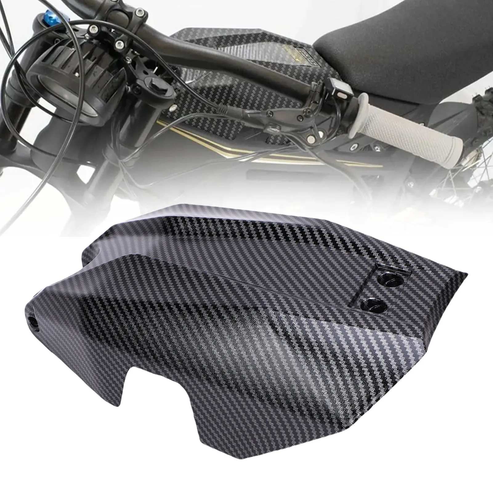 دراجة نارية غطاء البطارية ألياف الكربون نمط مقصورة البطارية غطاء حماية استبدال ل Talaria Sting X3 MX3 MX4 MX5 #2