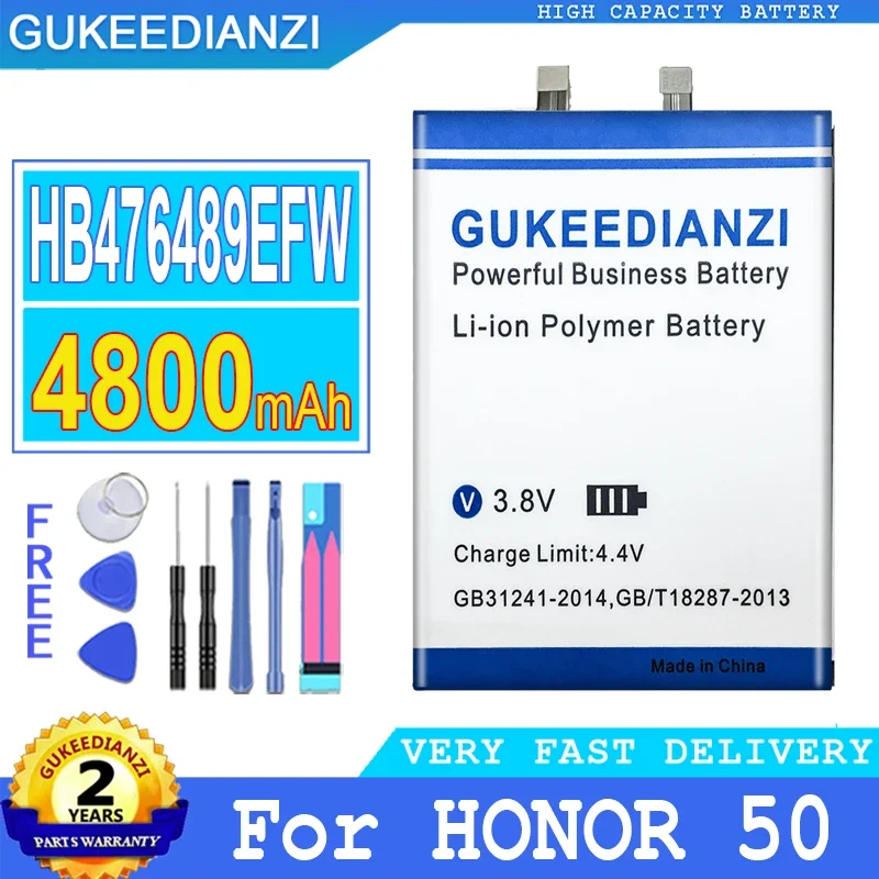 

4800mAh GUKEEDIANZI Battery HB476489EFW For huawei HONOR 50 Bateria