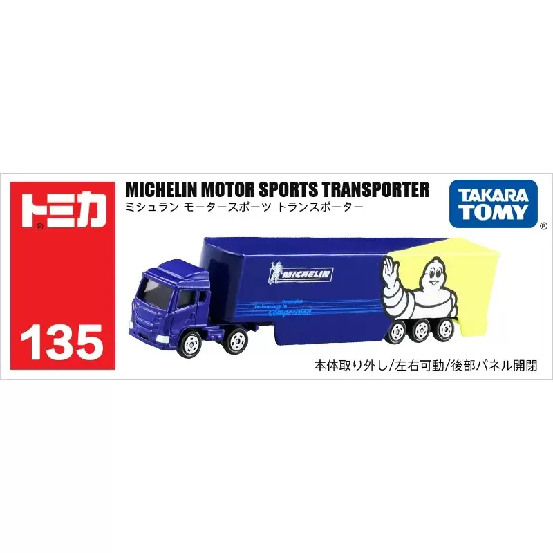 Takara Tomica Tomica 135 Michelin Motor ciężarówka transportowa 15cm długie metalowe odlewany samochód pojazd zabawka nowy w pudełku