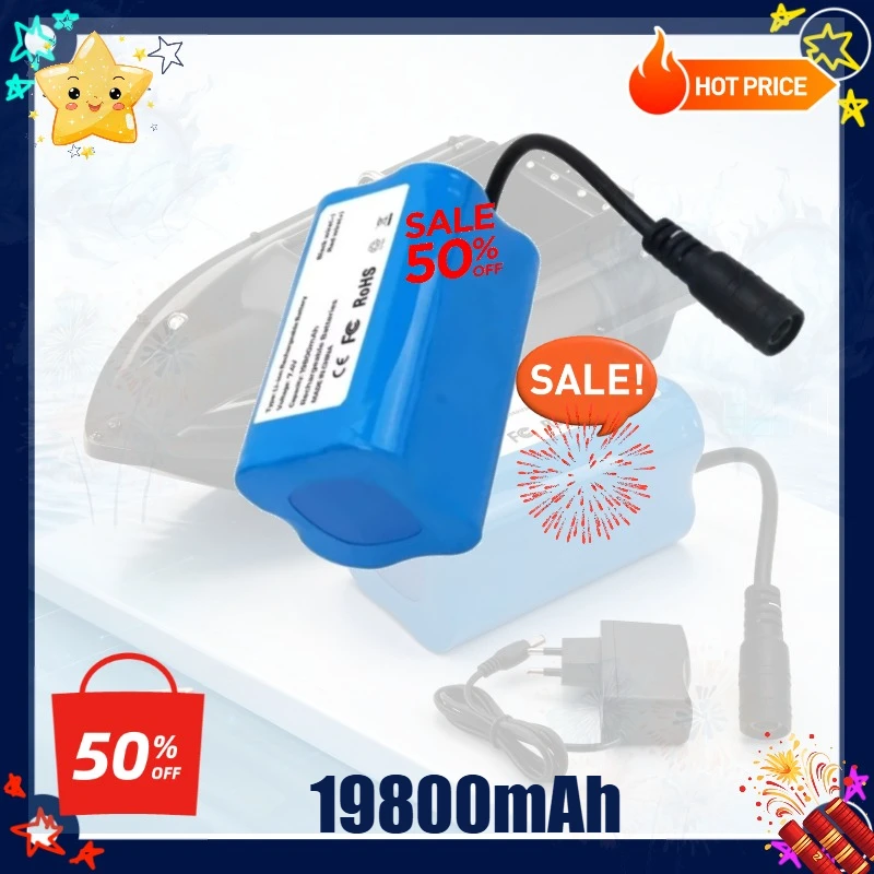 New Battery 7.4V 19800mAh for C18 H18 V18 D18B FX88 V020 V900 2011-5 V007 Remote Control RC Fishing Bait Boat Battery Parts