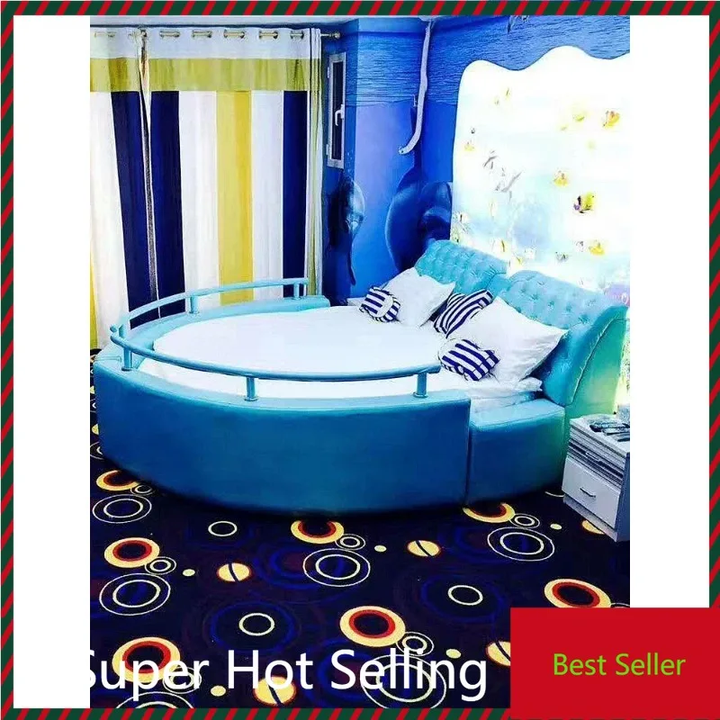 

QQ132 Water Bed B & B Furniture Light Luxury Boutique Ocean Theme Hotel round Electric Bed Hotel Pirate Boat-Shaped Bed