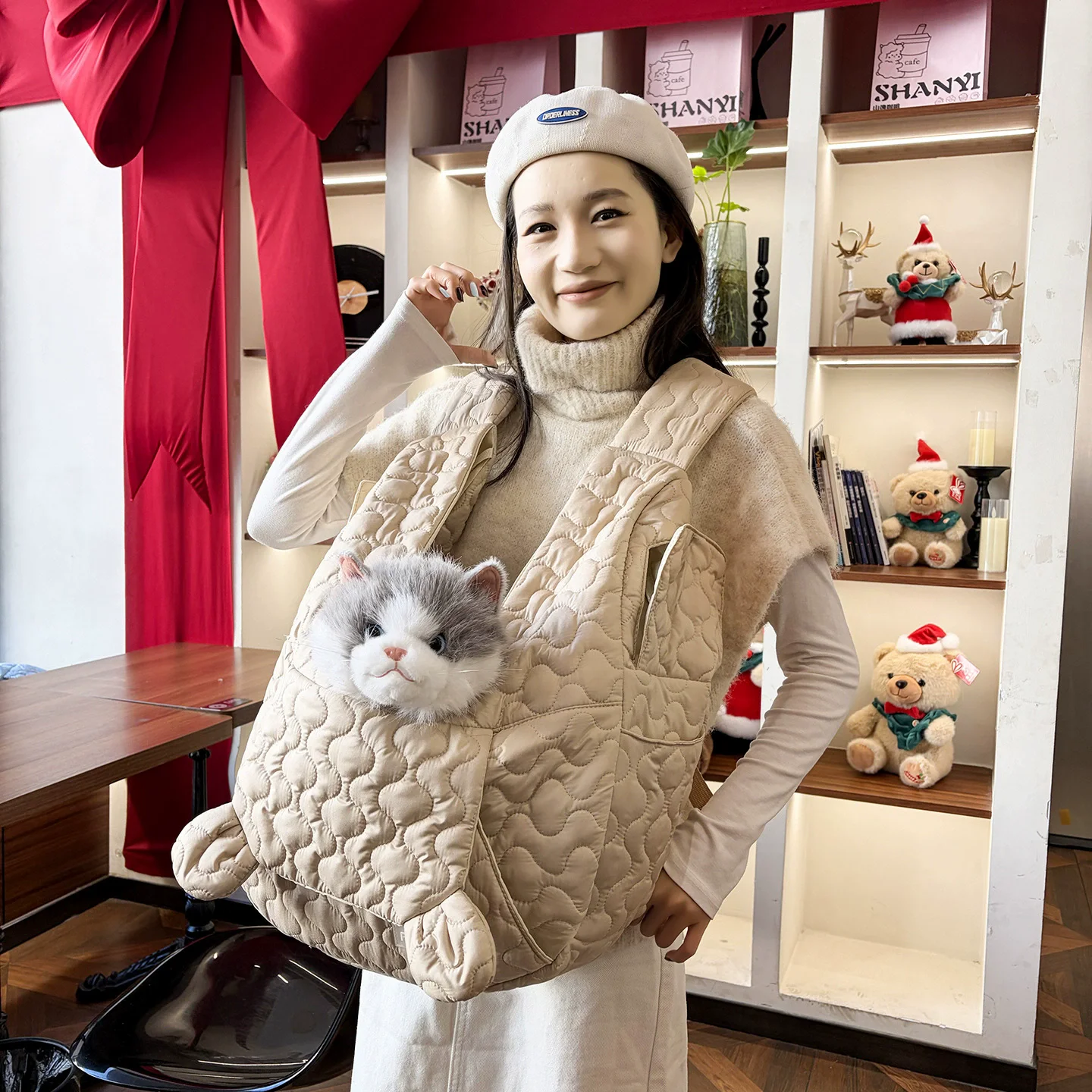 

Dog Carrier Cat Backpack Extra Large Capacity Pet Chest Bag Dog and Cat Outdoor Bag Waterproof and Wind Resistant Portable