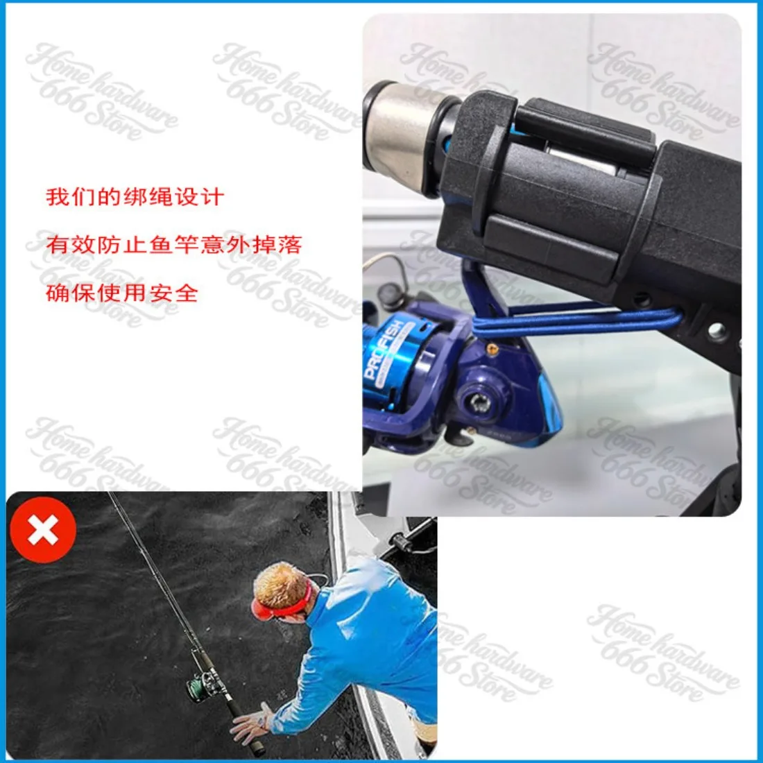 Fishing Boat Fishing Rod Holder, Kayak Fishing Rod Bracket, Inflatable Boat  Rod Socket, Marine  Gear Accessories