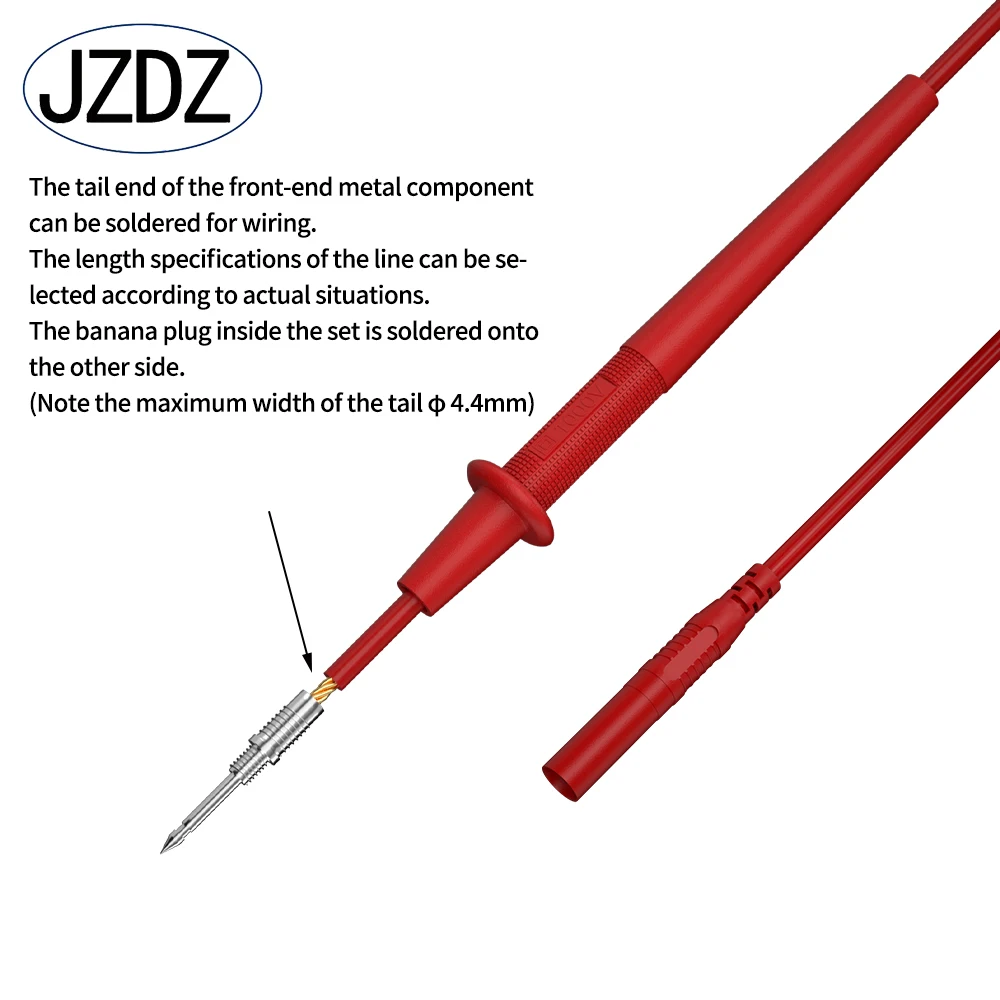 JZDZ Multimeter Replaceable Test Kit Digital Electrical Test Probes Set with Alligator Clips Banana plug  JT0083