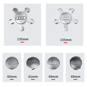 Audi Roda Central, 60 mm, 61 mm, 68 mm, 69 mm, 135 mm, für Audi A3, A4, A5, A6, A7, A8, S4, Autozubehör, 4 Stücke 12 Hauptrizing -Verkäufe 61 mm - №6