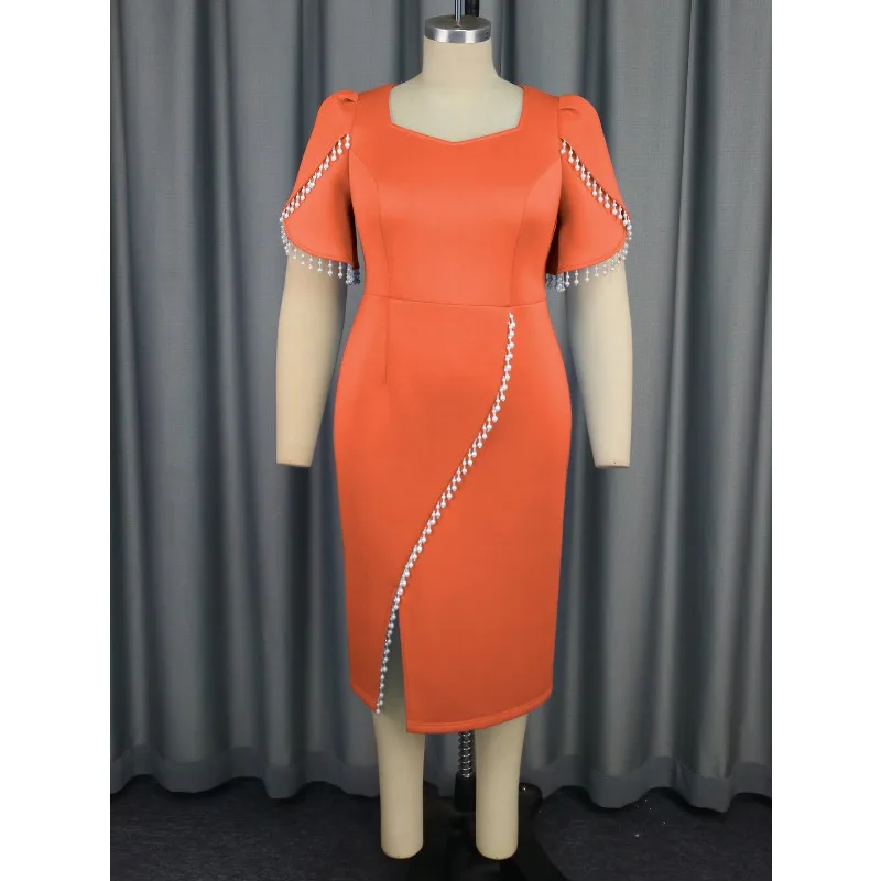 

Elegant Church Dresses for Women Party Bodycon Long Sleeves with Lace Appliques Sheath Classy Occasion African Wedding Guest New