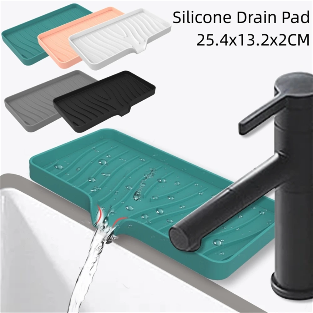 Silicone Draining Board Mat Dish Drying Mat Folding Draining Mat Large Drain Pad Eco-Friendly Drainer Mat With Drain Lip