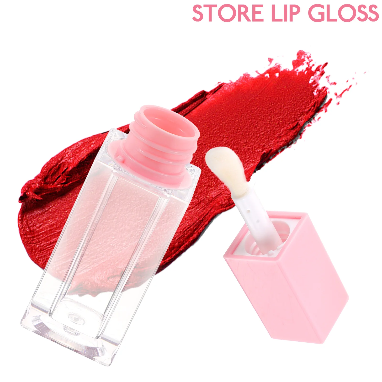 

12pcs 5ml Square Refillable Containers Lip Women Cosmetics Tools Gloss Tubes Plastic Bulk Lip Balm Tubes