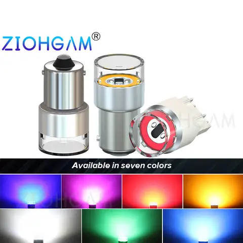ZIOHGAM 4PCS Led 1156 P21W Bulb BA15S BAY15D T20 7443 7440 P21/5W R5W 1157 Strobe Flash Red Signal Lamp Truck Car Light 12V 24V