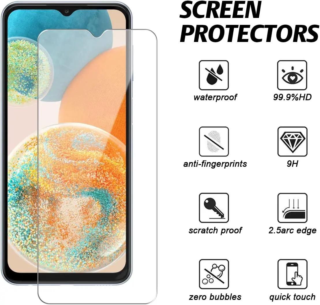 Für Samsung Galaxy M14 m54 m04 m33 m31 m53 m32 m52 m51 m21 m20 m23 m11 m30s m10 m02 m62 m02s m22 Displays chutz folie aus gehärtetem Glas