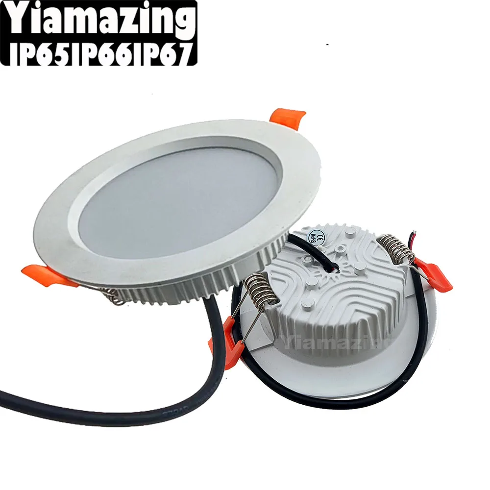 

220V White IP65 IP66 IP67 LED Downlight Outdoor Waterproof 5W 7w 9W 12W 15W 18W 24W 30W 36W Kitchen Bathroom Eaves Ceiling Lamp