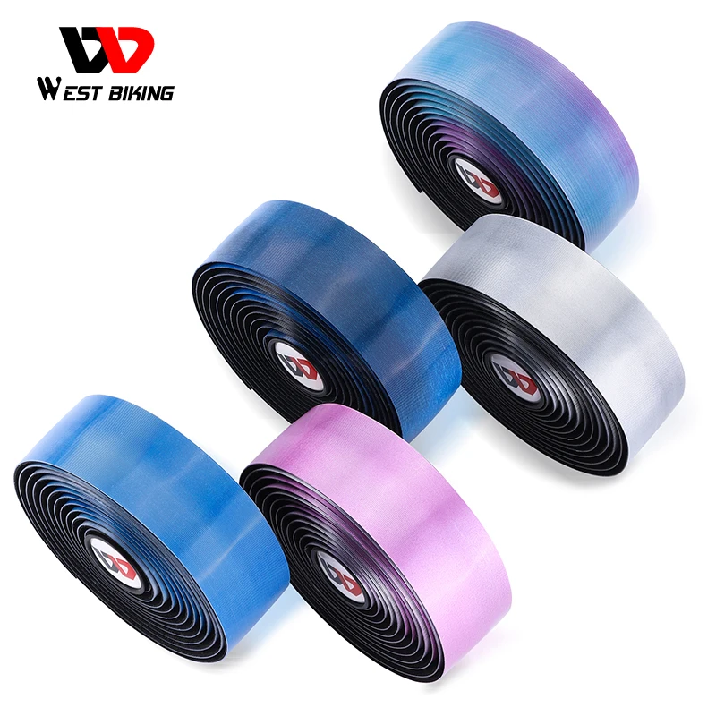 WEST BIKING Road Bikes Bicycle Handlebar Tape Balck Mesh Design Non-slip waterproof Bartape Soft EVA Sponge Tape Black