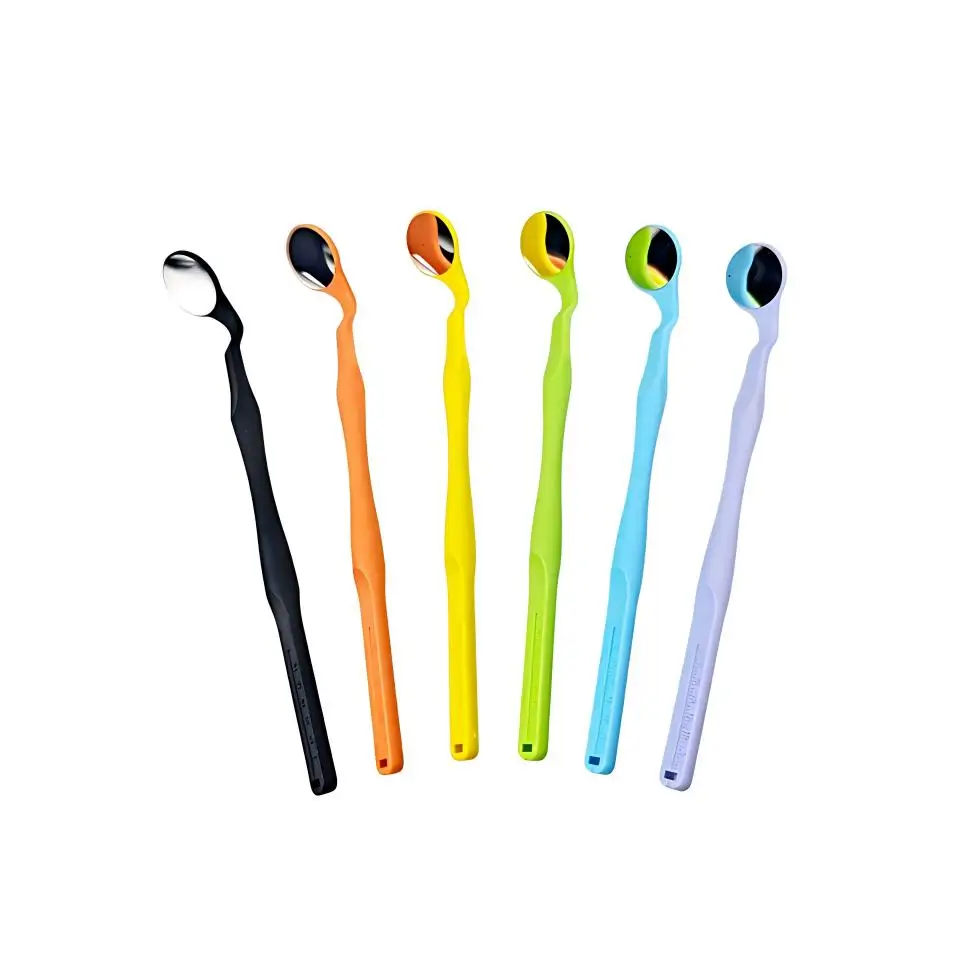 

High Quality Dental Mirror Ergonomic HD Front Surface Reflection Autoclavable Dentist Clinic Examination Tools Random Color 1pc