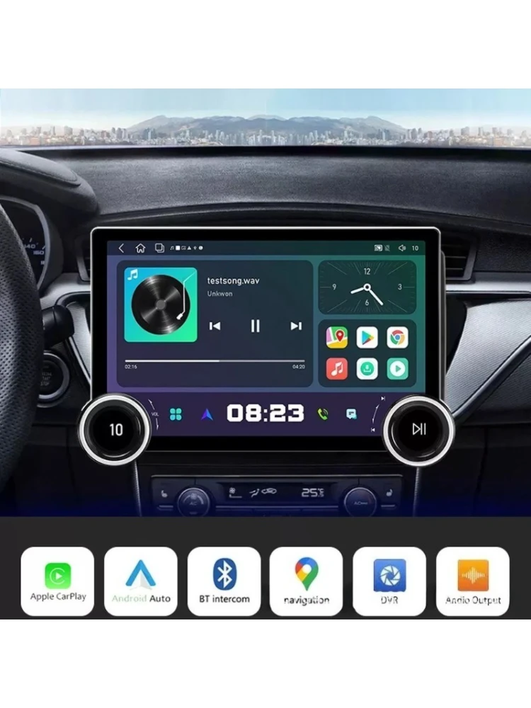 Uniwersalny 10,1-calowy nawigator samochodowy z systemem Android, odtwarzacz multimedialny MP5/carplay, akcesorium elektroniczne do samochodu — zdjęcie 2