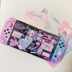 Funda protectora para juegos de animación, carcasa dura transparente Y2k, bonita decoración