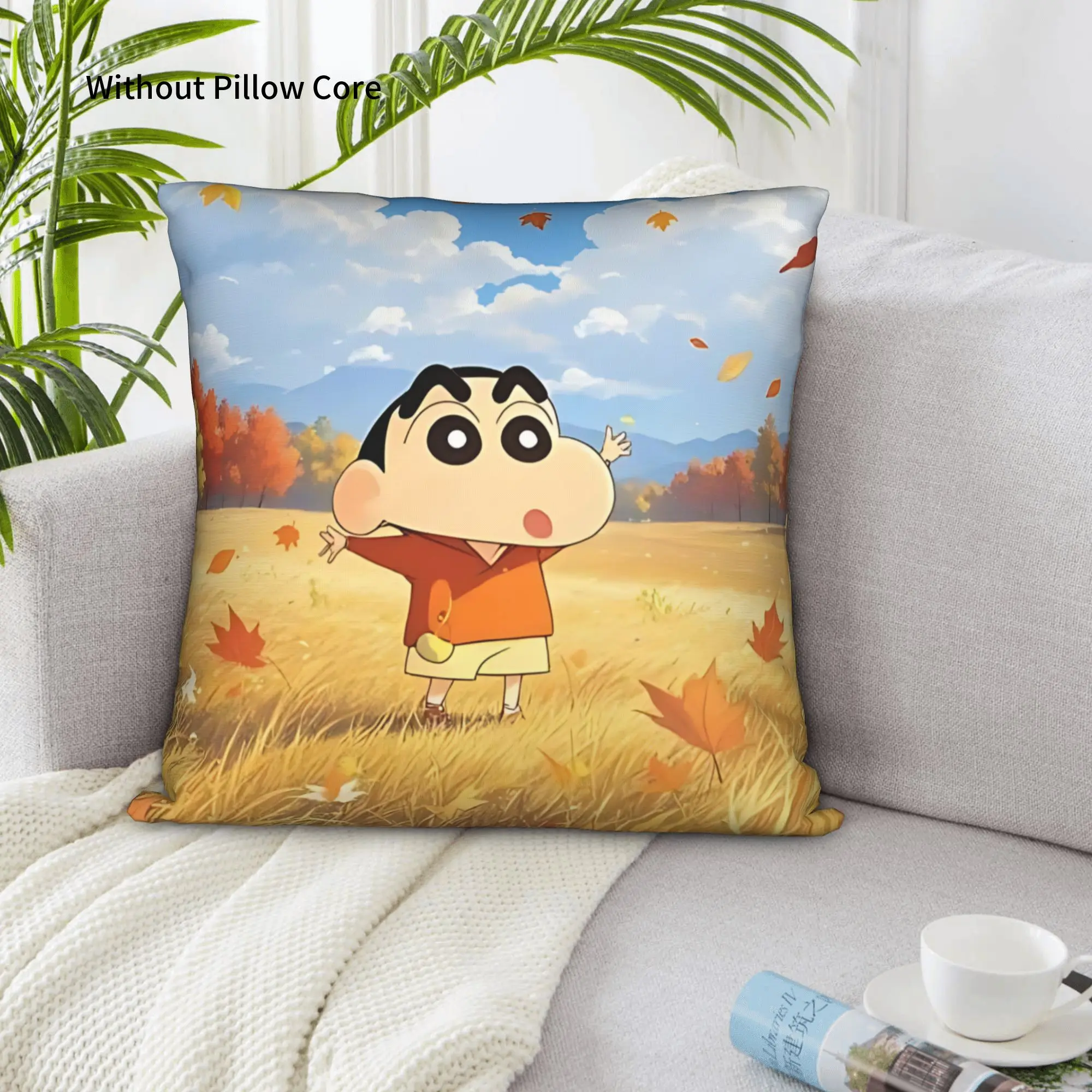 1PC Crayon S Shin chan Pillow Case Double-Sided Printing  Sofa Cushion Bedroom Bedside Pillow