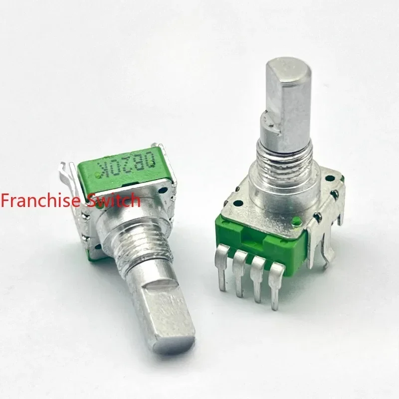 5PCS 112 Type Vertical Volume Effect Potentiometer 0B20K 4 Feet 360 Degrees, Handle Length 15MM