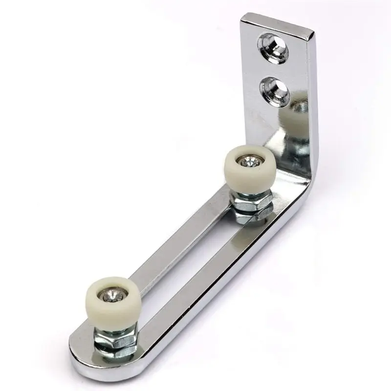 A76I-Barn Door Floor Guides, Bottom Flooring Frame Support With Smooth, Quiet Bearings, Adjustable Roller Sliding Stay