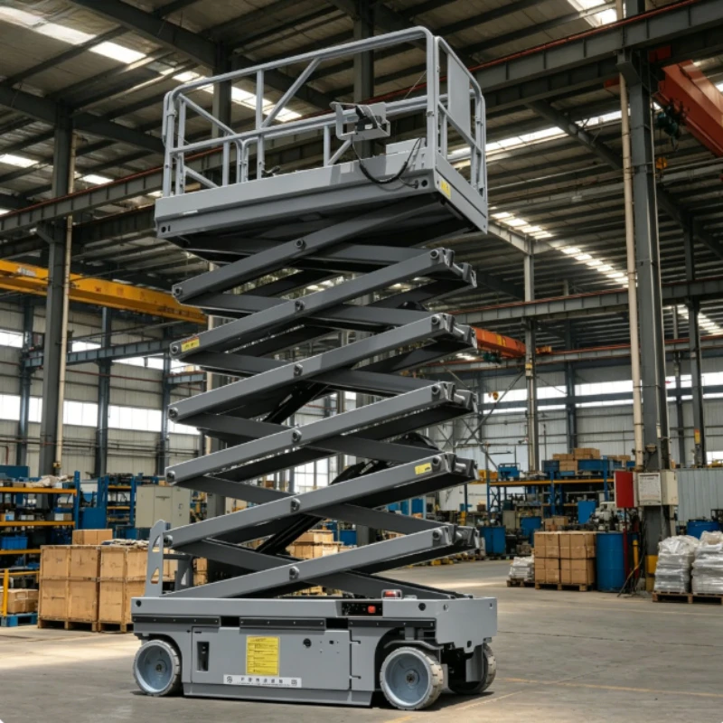 Customized Wheeled Scissor Lifter, Height Adjustable Hydraulic Table for Production Lines and Cargo Moving