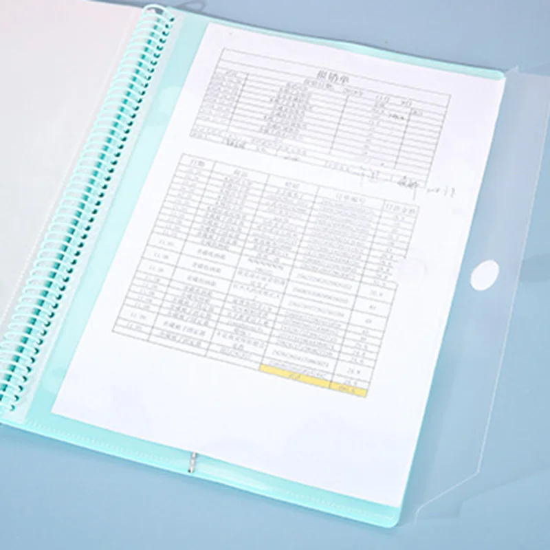 A4 20 Pages Pocket Folder Wallet Bag Documents Organizer File Pouch Bill Folder Document Folders Organizer School Office Binder