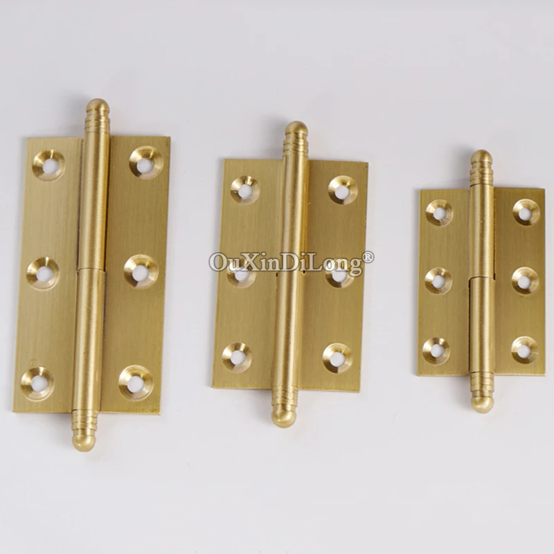 Retro 20PCS 2''/2.5''/3''/4'' Antique Solid Brass Furniture Hinges Crown Detachable Cupboard Wardrobe Cabinet Door Hinges MS1033