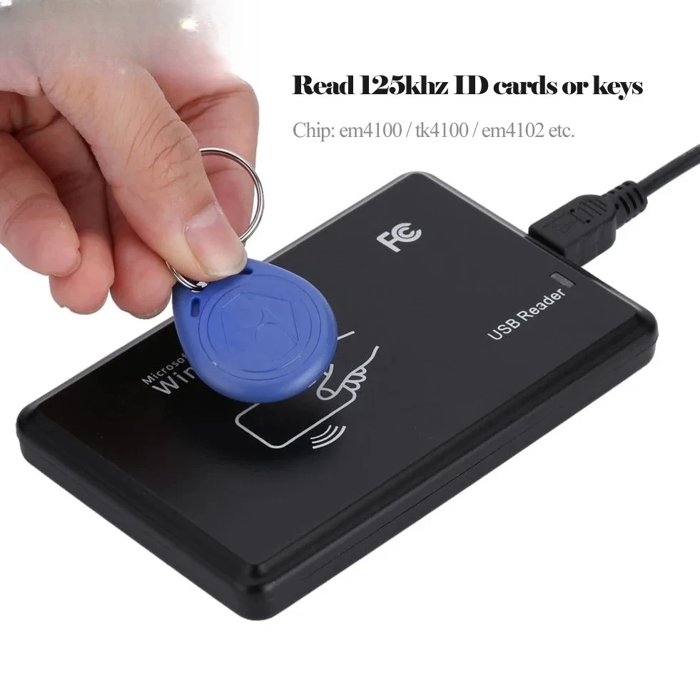 

5YOA Smart RFID Card Reader 125KHz 13.56MHz ID IC Dual Frequency Access Control Encrypted Programmer with USB Interface