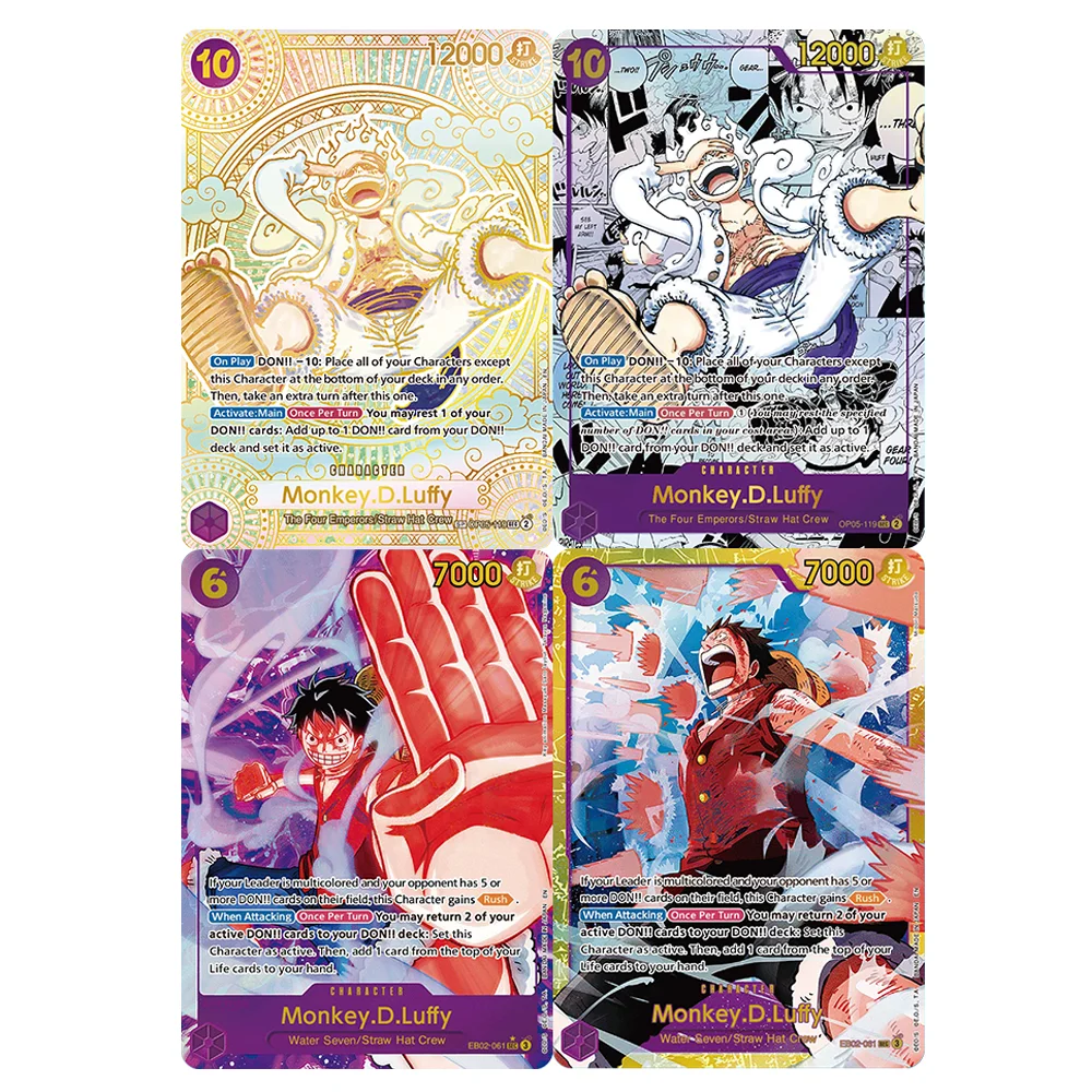

25 шт., коллекционная карта аниме OPCG Monkey D Luffy Trafalgar Law SEC, преломляющая цветная флэш-карта, цельная коллекция прокси-карт