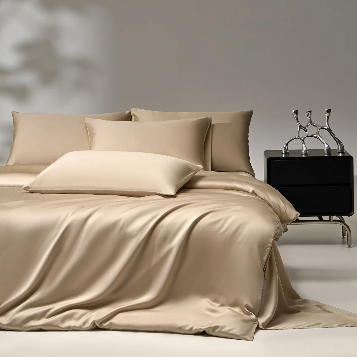 100% Mulberry Silk Bedding Set Silk Quilt Cover Set Flat Sheet Fitted Sheet Pillowcase Single Double King Duvet Cover Gift Box