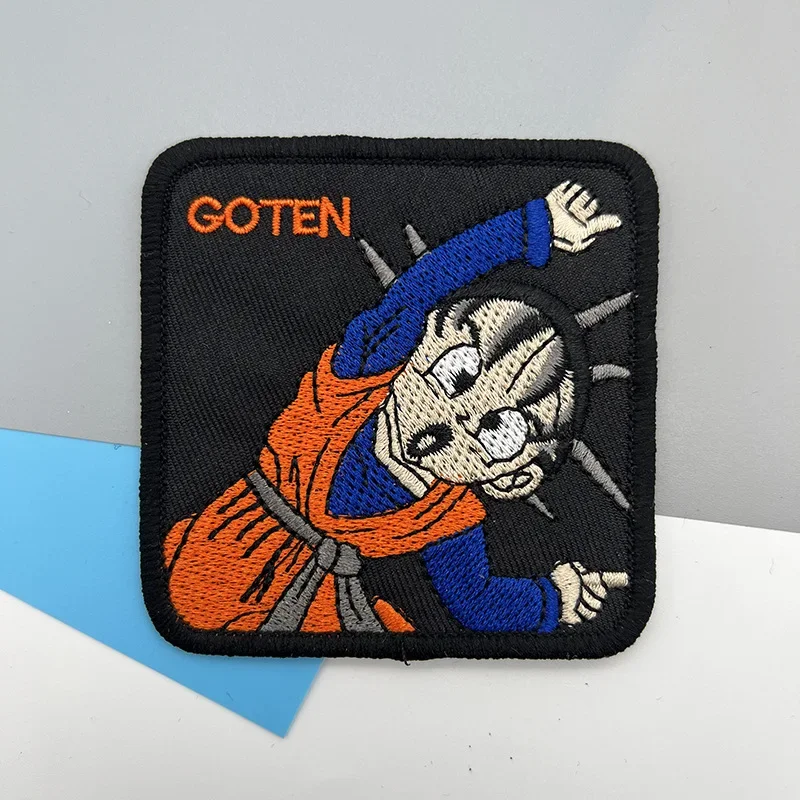 Mixed 15pcs Japanese anime Son-Goku Cloth Patch Sew on Embroidery Patches Applique Iron on Clothing Cartoon DIY Garment Decor