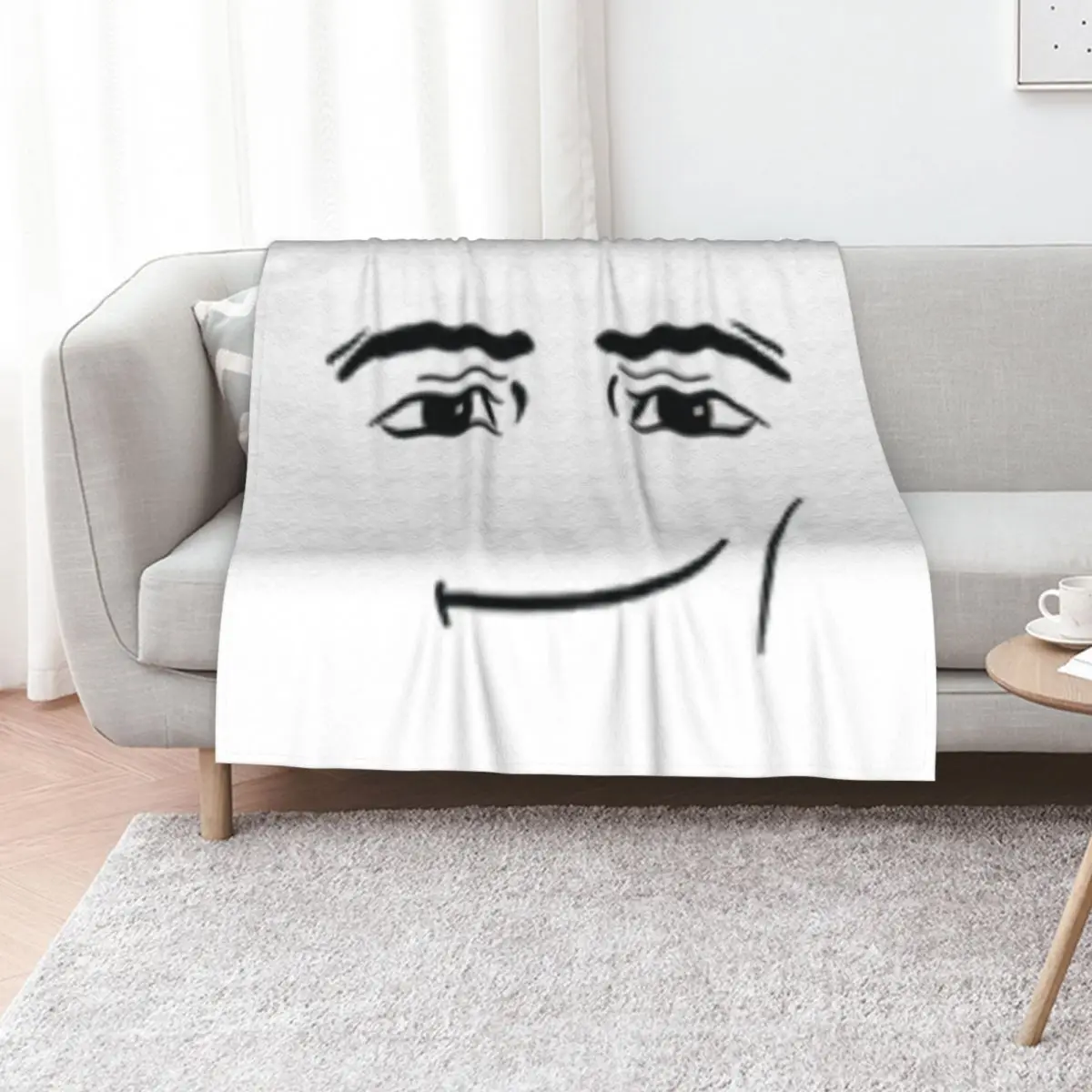 

Man face Throw Blanket blankets ands Soft bed plaid Multi-Purpose Blankets