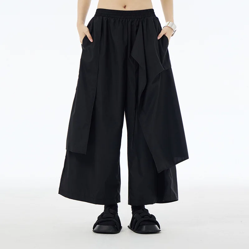 

SuperAen 2024 Spring New Fashion Original Spliced Wide Leg Pants for Women