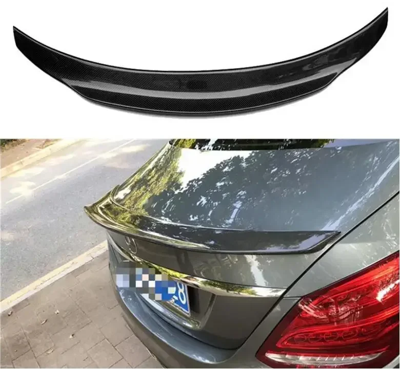 For Mercedes Benz E Class W213 E200 E260 E300 E63S 2016-2022 Rear Wing Lip Tail Trunk Spoilers Real Carbon Fiber