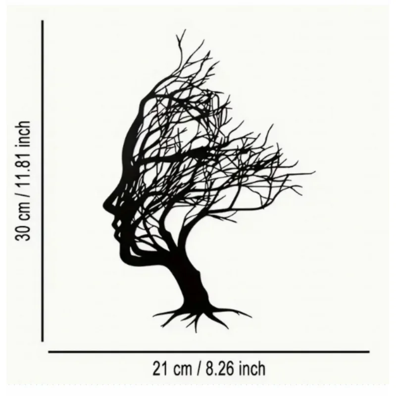 Popular Metal Iron Art Silhouette Wall Decoration Cut-Out Ornament Tree of Life for Home Decor