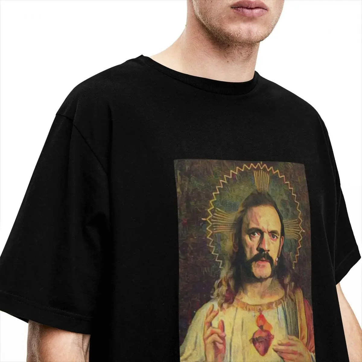 Saint Lemmy Merch Shirt uomo donna divertenti vestiti estivi in puro cotone