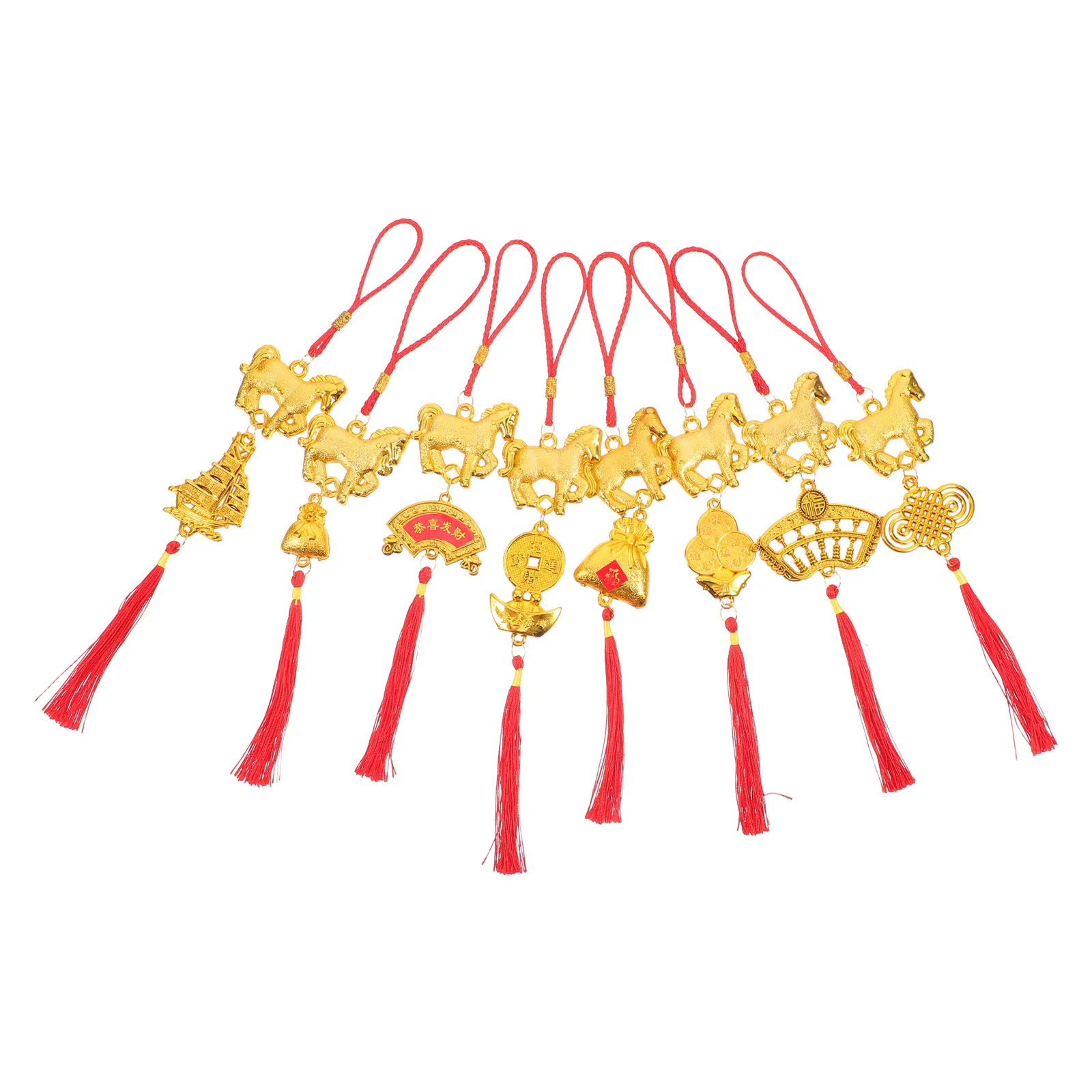 

8Pcs Chinese New Year Hanging Decorations Spring Festival Pendant Indoor Outdoor Home Party Office New Years Eve Props