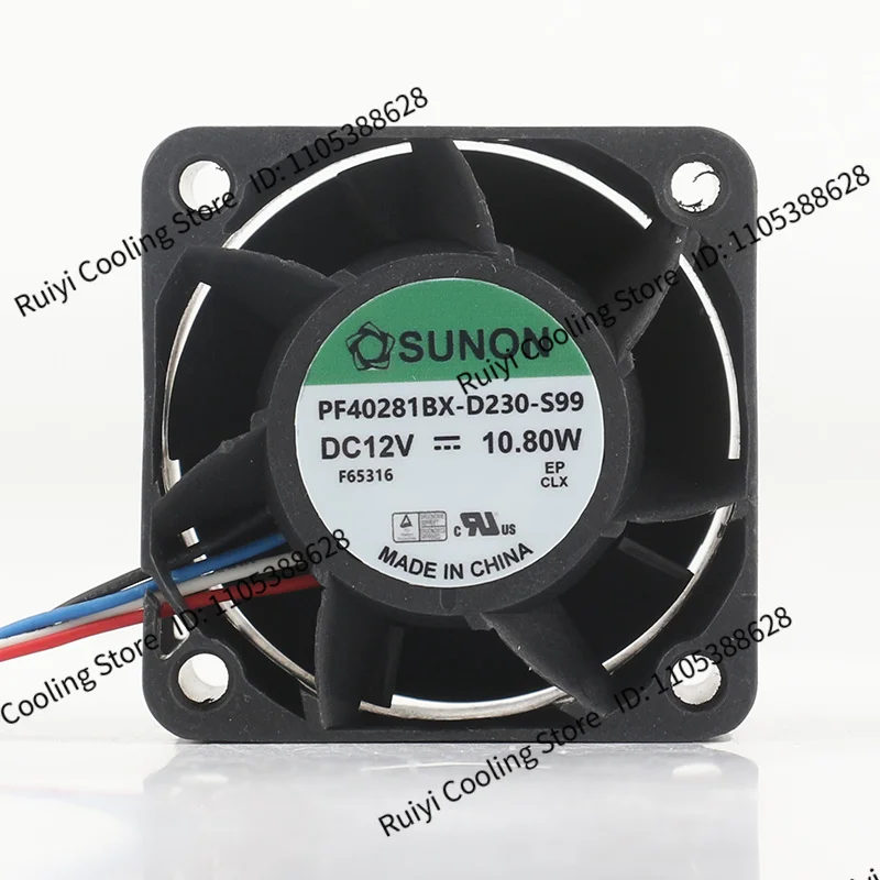 SUNON PF40281B2-Q06C-S99 4028 12V 3W double ball PWM speed control cooling fan 4CM