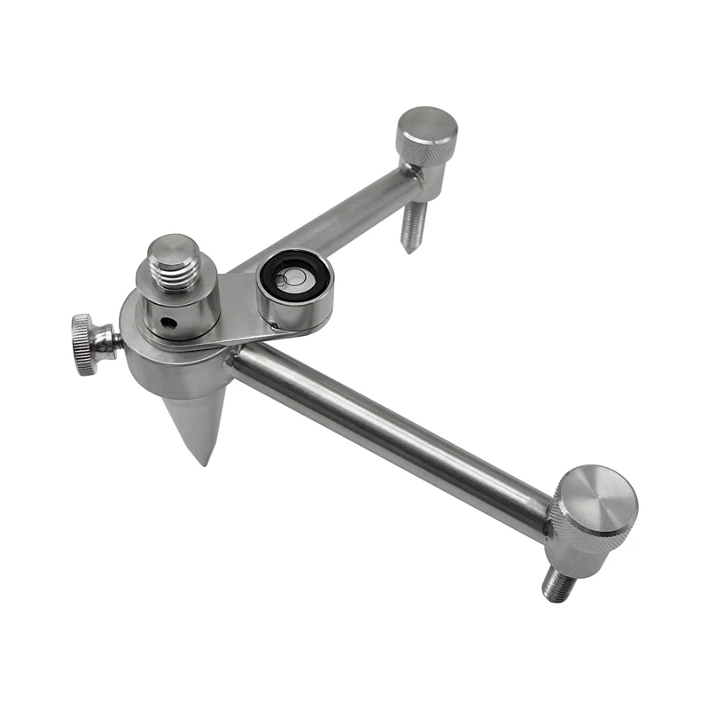 Stainless-Steel Mini Bipod for Mini Prism Pole With 5/8 Thread Adapter, Mini Tripod & Adapters