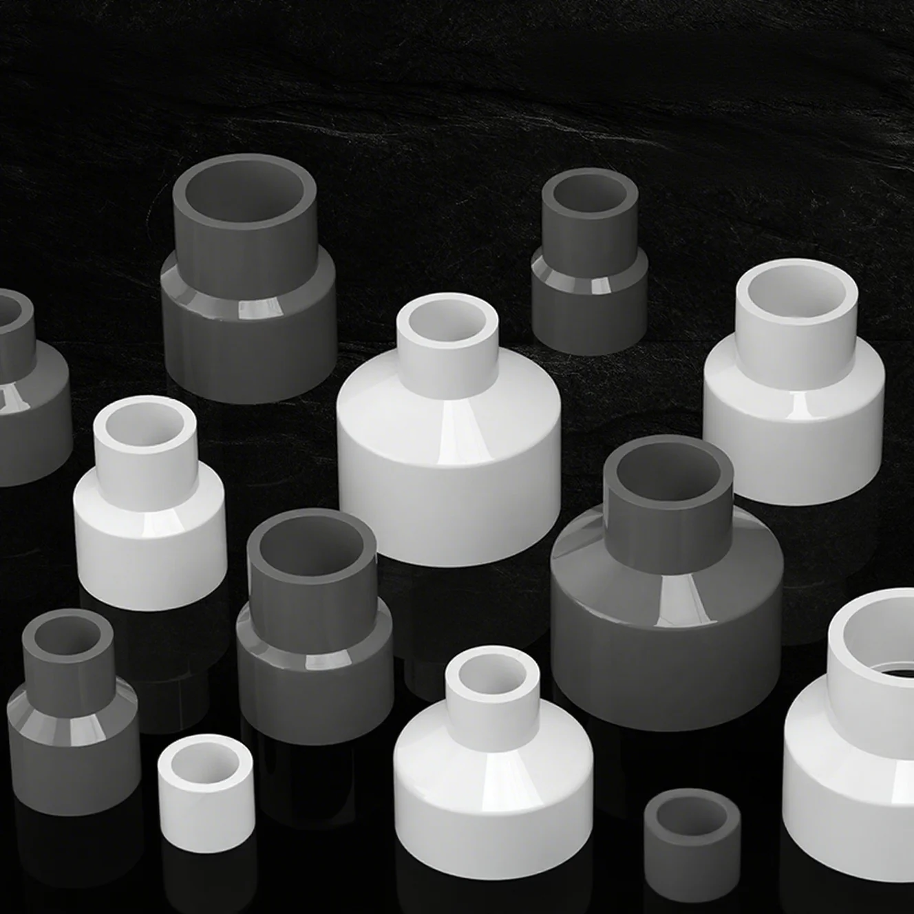 20 مللي متر ~ 63 مللي متر تقليل اقتران بولي كلوريد الفينيل البلاستيك مستقيم المخفض تركيبات إمدادات المياه أنبوب المقبس موصلات البلاستيكية المشتركة #6