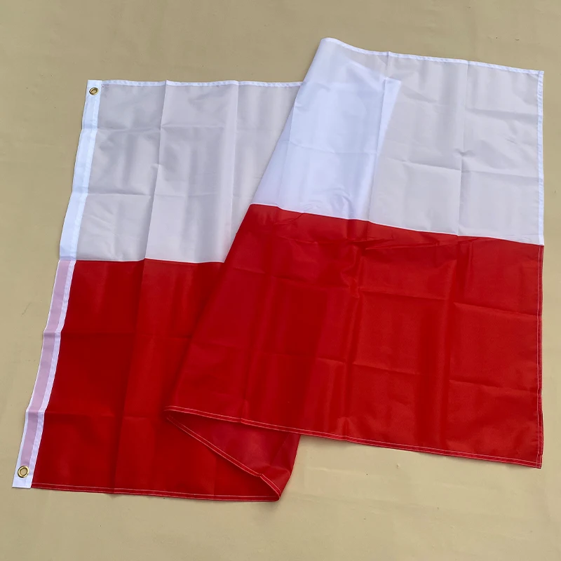 EOODLOVE FLAG Polish Flag 90 * 150cm Hanging Polyester Turingen Polish Indoor and Outdoor Celebration Flag