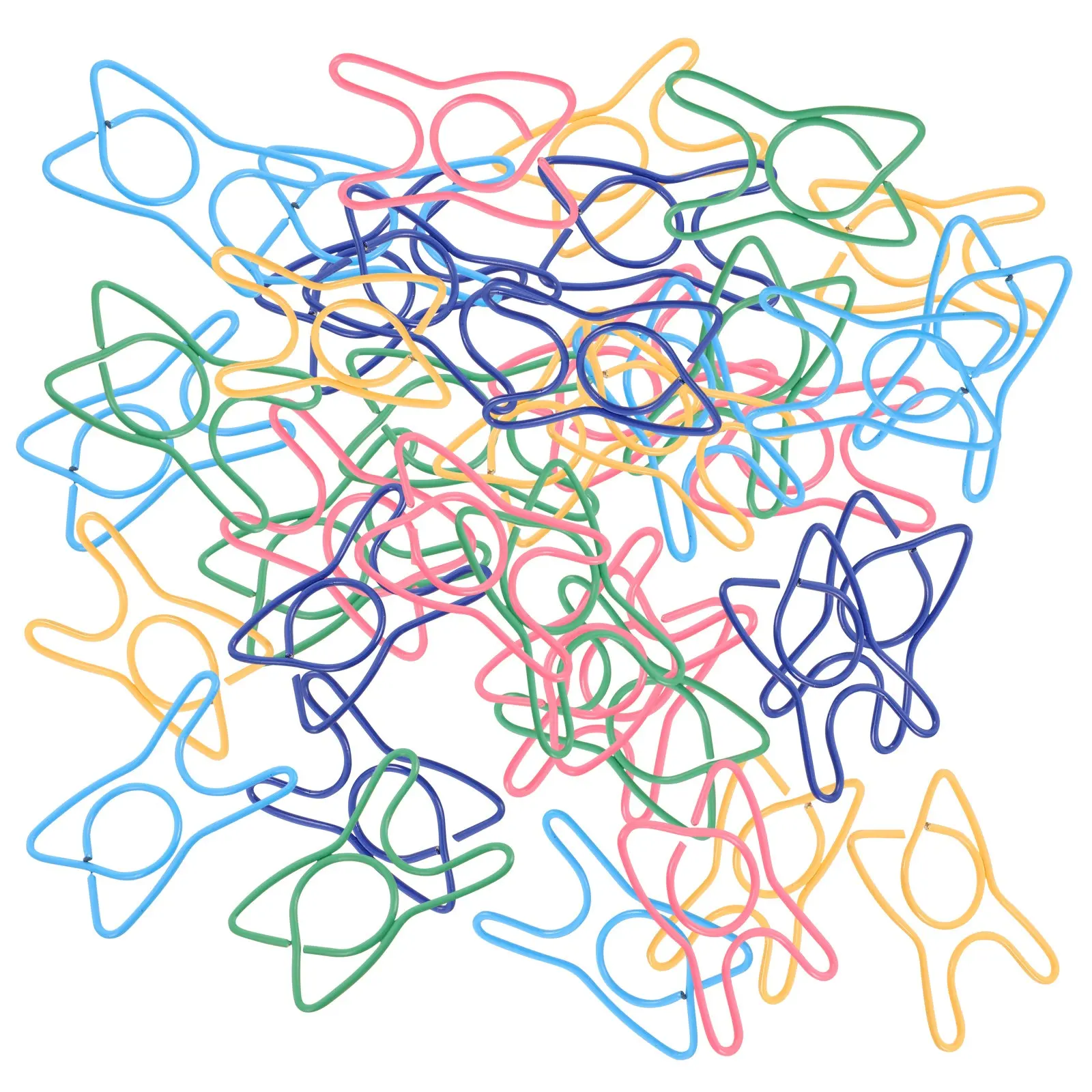 

100 шт. радужных скрепок для бумаги в форме зуба, креативные металлические зажимы для организации файлов, досок объявлений, скрапбукинга, поделок, офиса