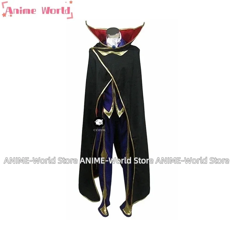 

《Custom size》Full Set Japanese Anime Cosplay Zero Lelouch Costumes Suit includes Gloves Any Size X-xxxl