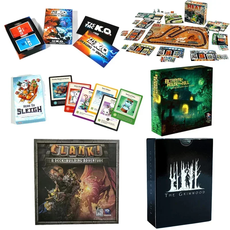 All English 2-4 CLANK board games here to sleigh card games for Adults 2-8 friends Party games DRAGONS VS NUICORNS card games